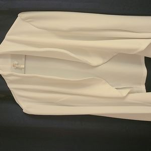 Women's long sleeve white Blazer by MOA Collection stretchy size XL